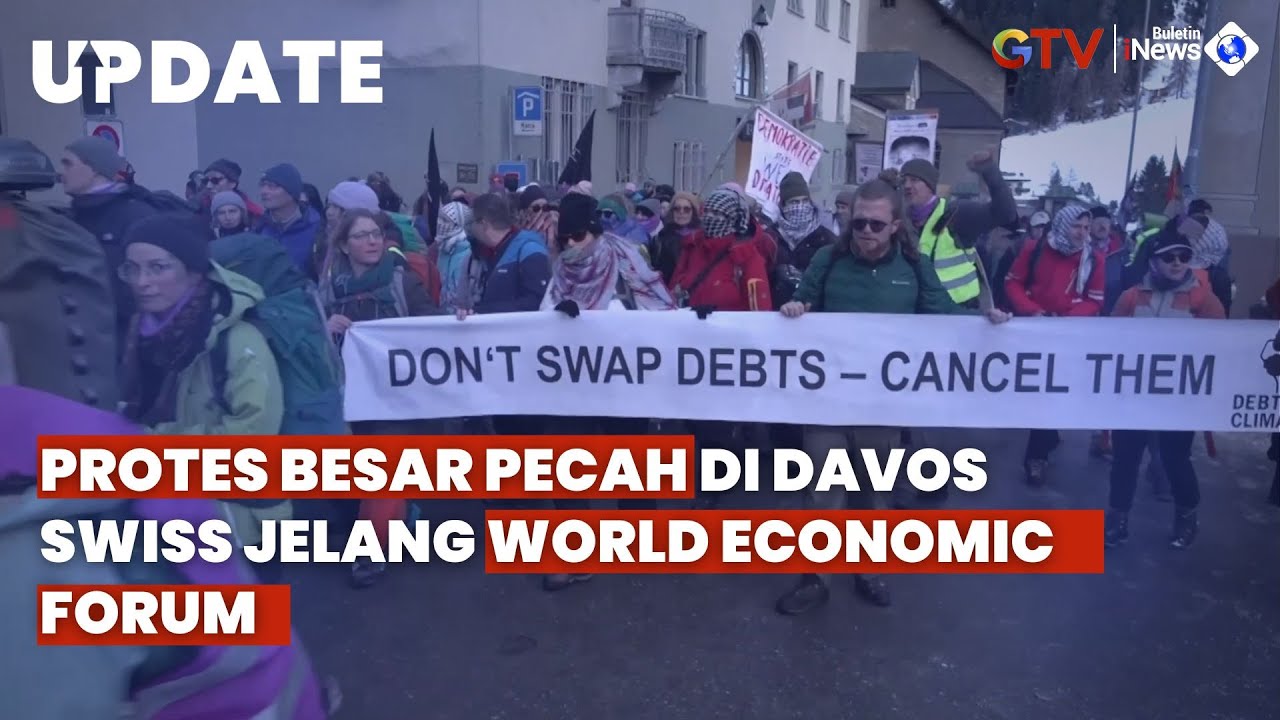 Detik-detik Demonstran Pecah di Davos Swiss Jelang World Economic Forum