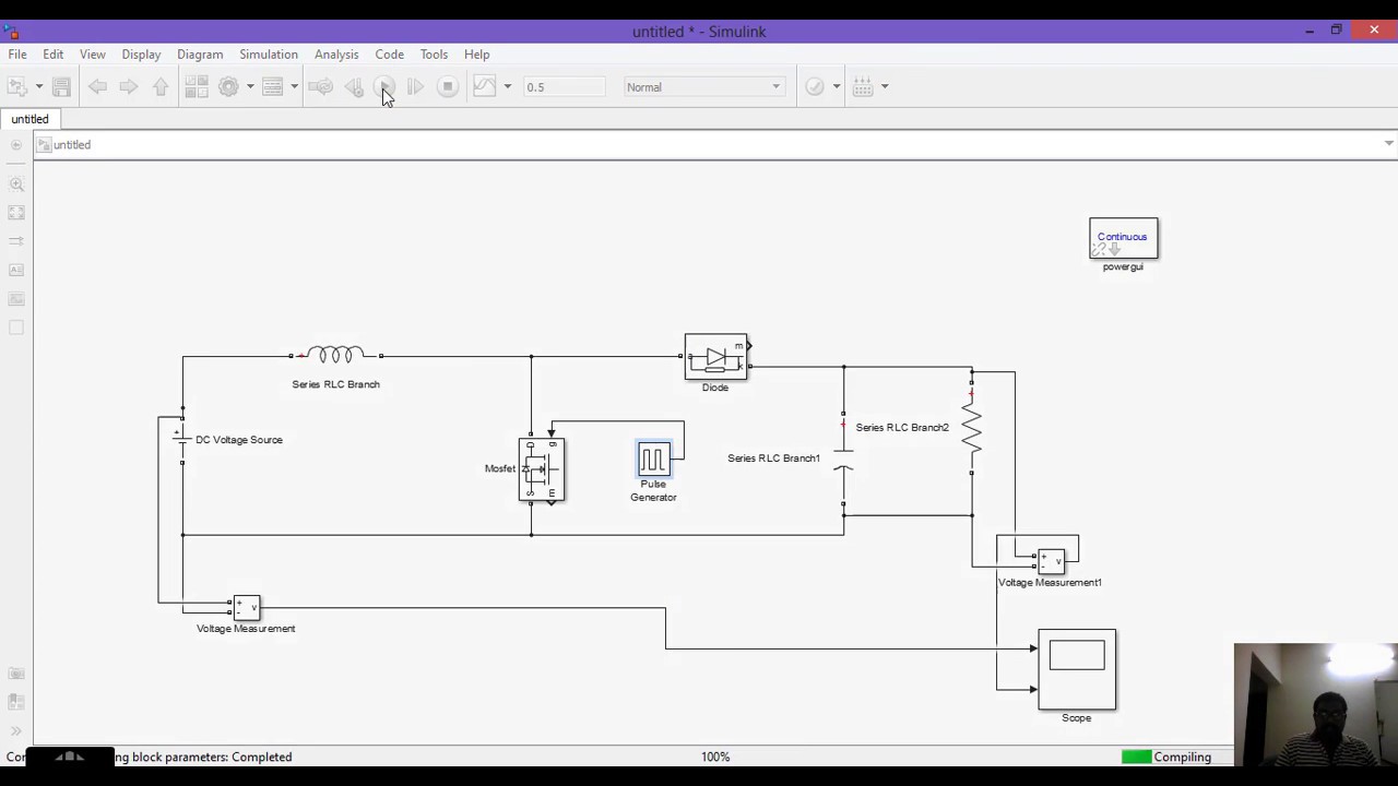 simulation of dc - dc boost chopper in matlab