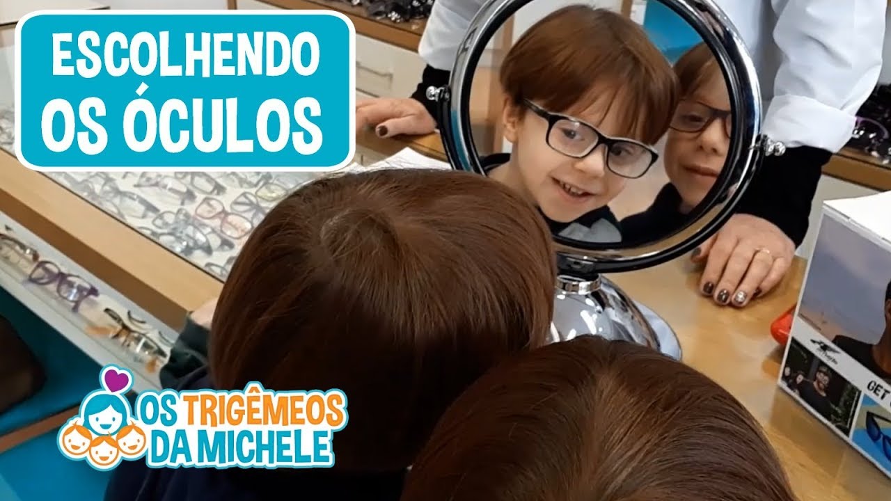 Escolhemos os óculos do Matheus e do Murilo | Os Trigêmeos da Michele