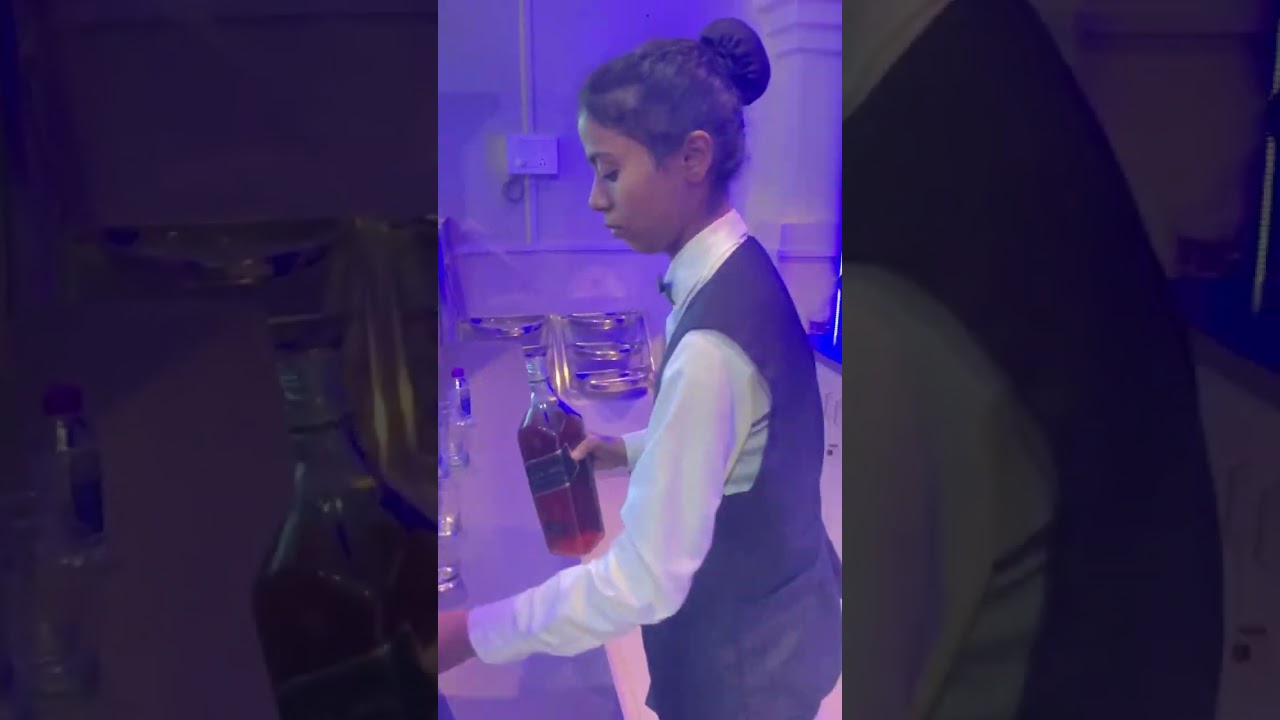Service of Whiskey : Neat , On the rocks and Mix -up.