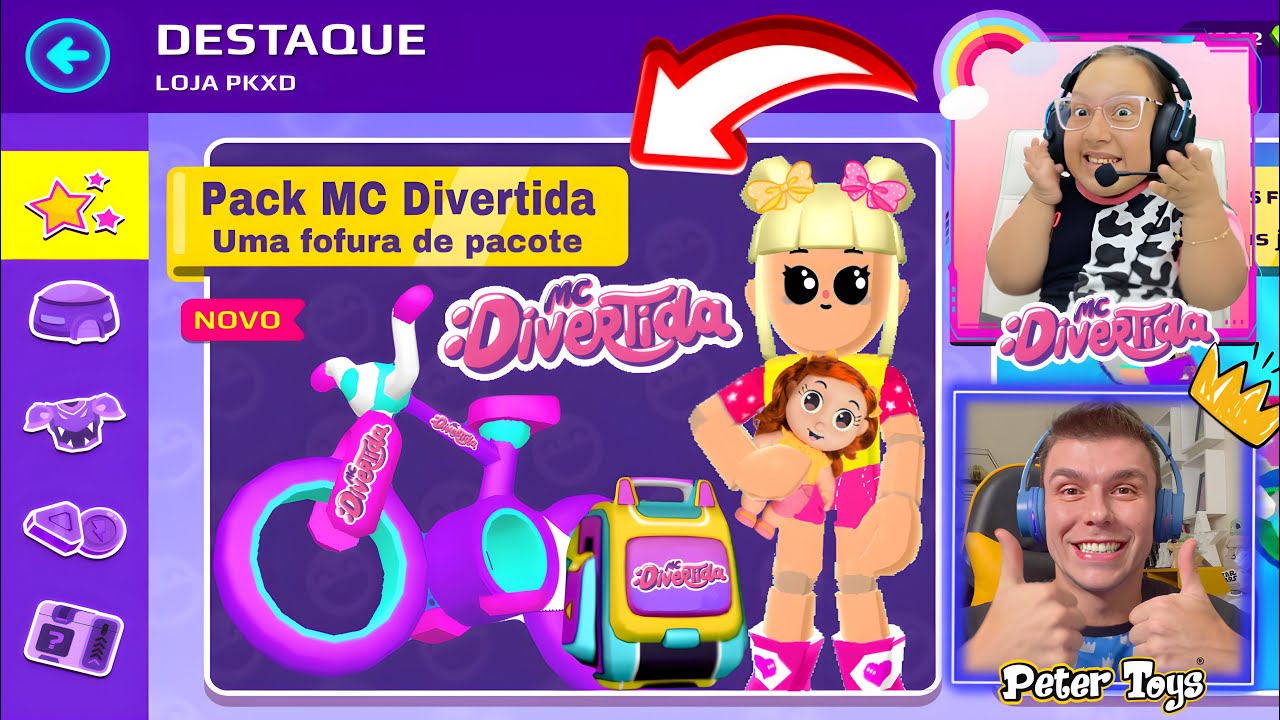 PK XD PACOTE MC DIVERTIDA COM ITENS E ROUPAS! QUANDO VAI CHEGAR?
