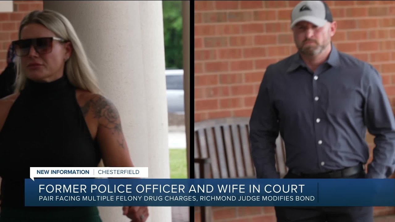 Former Chesterfield officer, wife facing drug charges appear in court