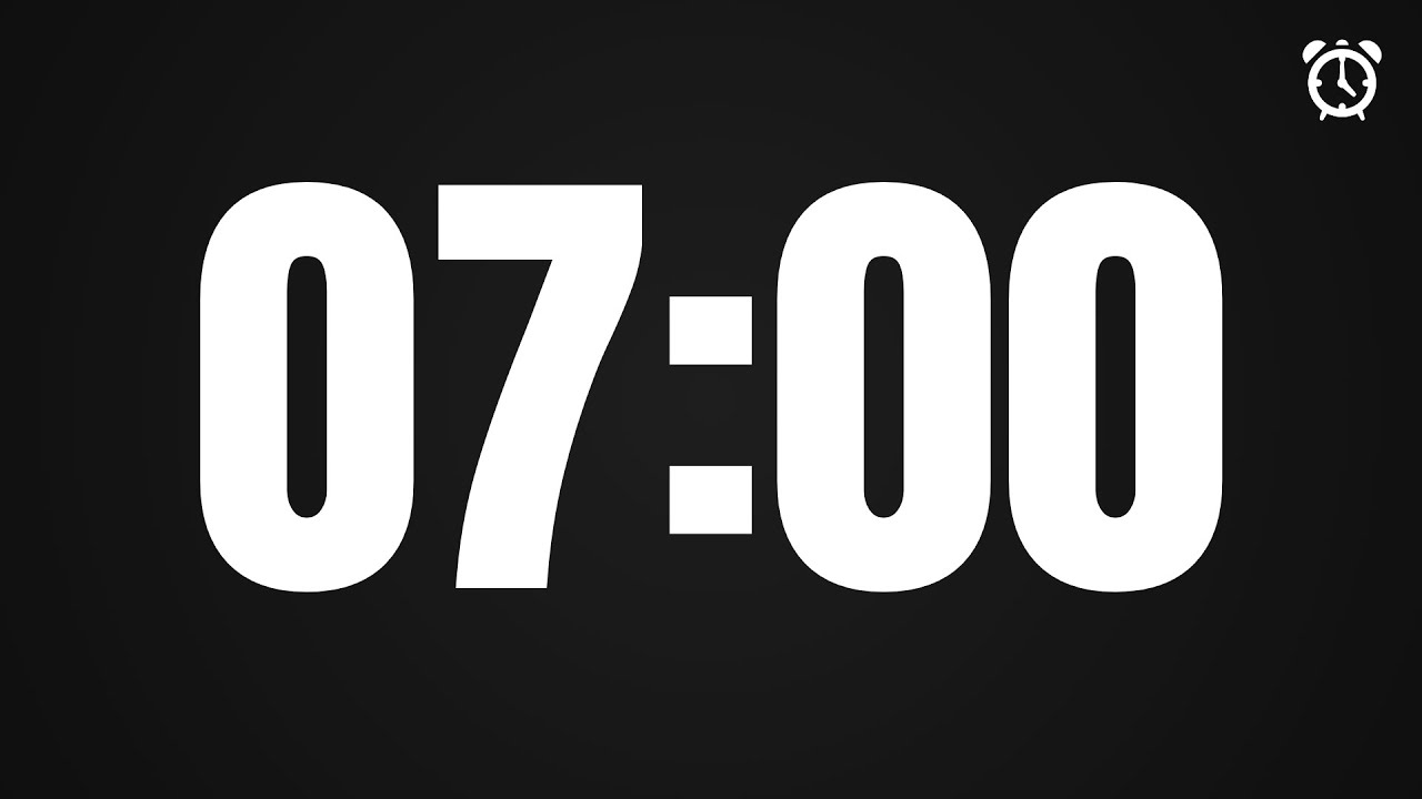 7 Minute Countdown Timer (07:00) | Clean & Accurate 4K UHD | HOW TO | AJ AND DJ PRODUCTIONS