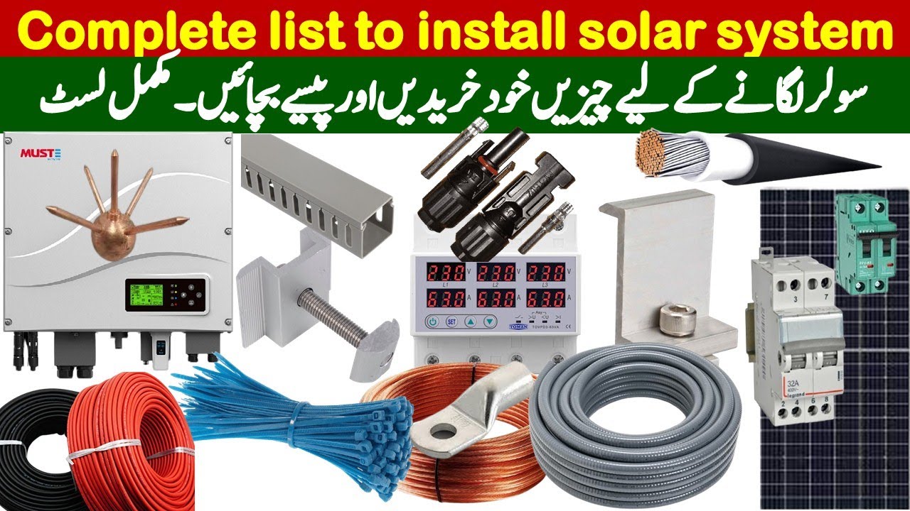 On-Grid Solar System | Complete list of A-Z items for Installation