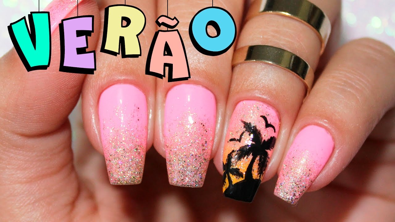 Unhas Decoradas Para O Verão - Coqueiro | Unhas da Lalá