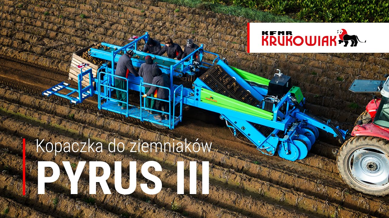 Nowa POTĘŻNA kopaczka do ziemniaków PYRUS III od KRUKOWIAK
