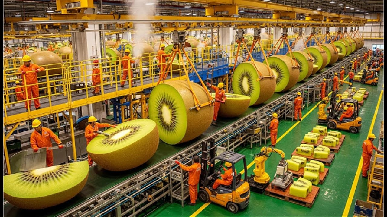 Inside a Modern Kiwi Factory: From Raw Kiwis to Finished Products (Full Process)