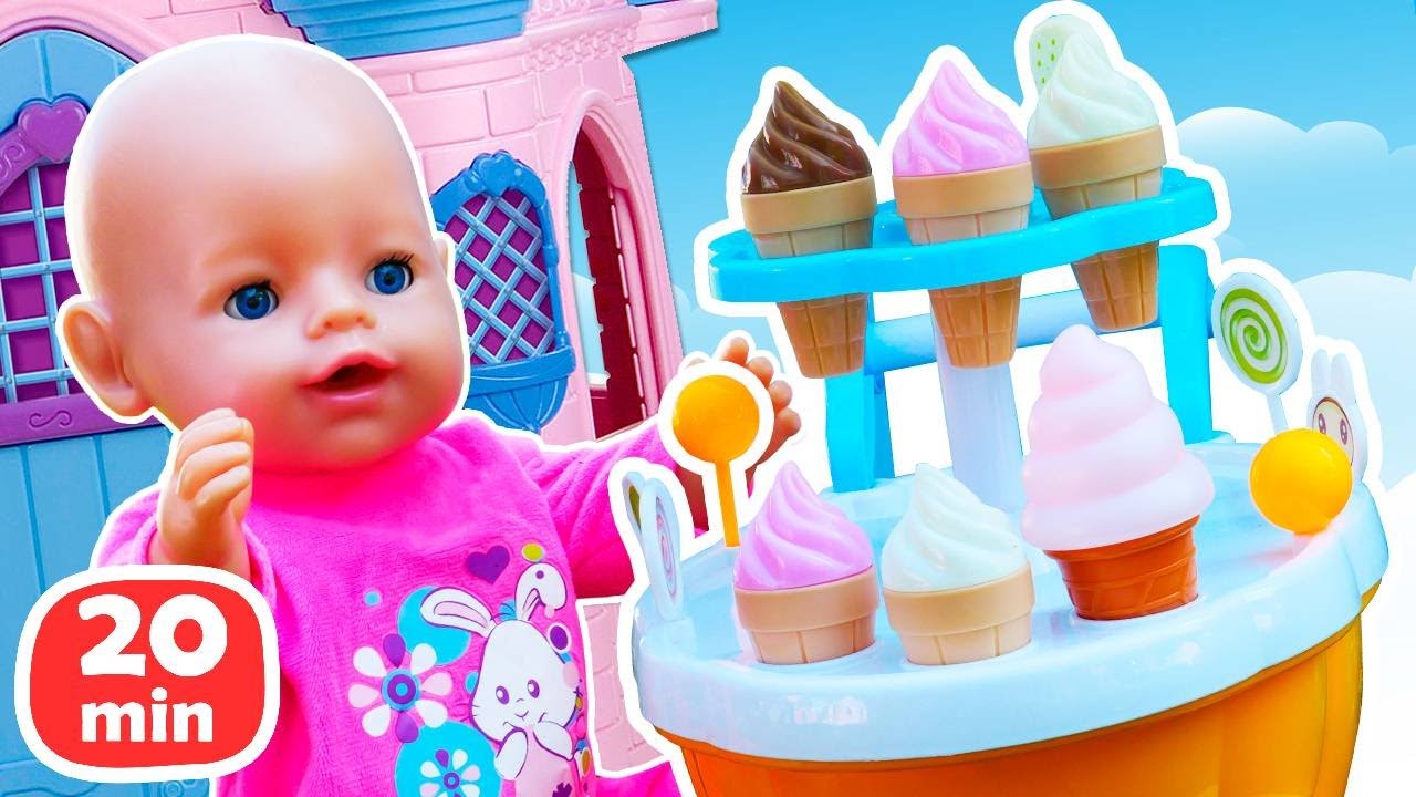 Vauvojen video suomeksi. Baby Born -nukke ja video lapsille. Lasten leikkejä
