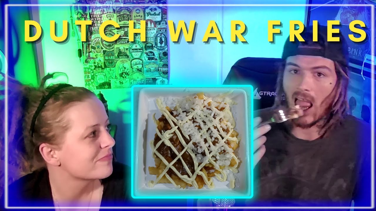 Americans Try Dutch War Fries - Patatje Oorlog