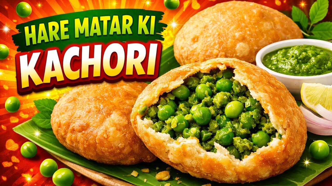 फूली फूली  हरा मटर की कचौरी बनाने का सबसे आसान तरीका/easy kachori recipe/😋 Pankaj food vlogs -j7e 👍