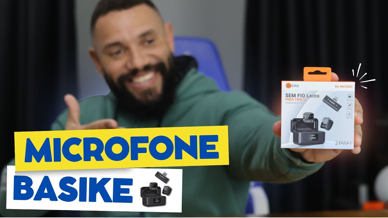 MICROFONE SEM FIO BASIKE MIC-0004 TESTE - QUALIDADE IMPRESSIONANTE PAGANDO POUCO.