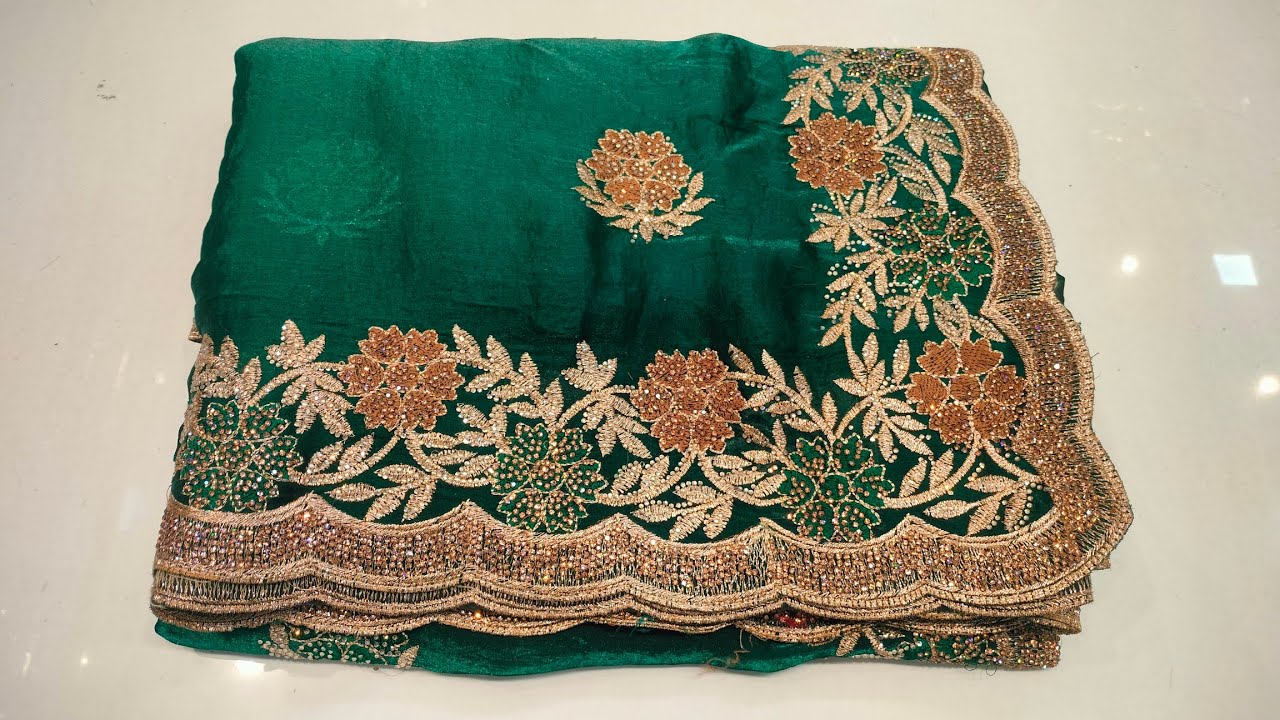 Green Cut Work Saree 💕 | New Fancy Saree | 2026 New Collection | #saree #2026 #new