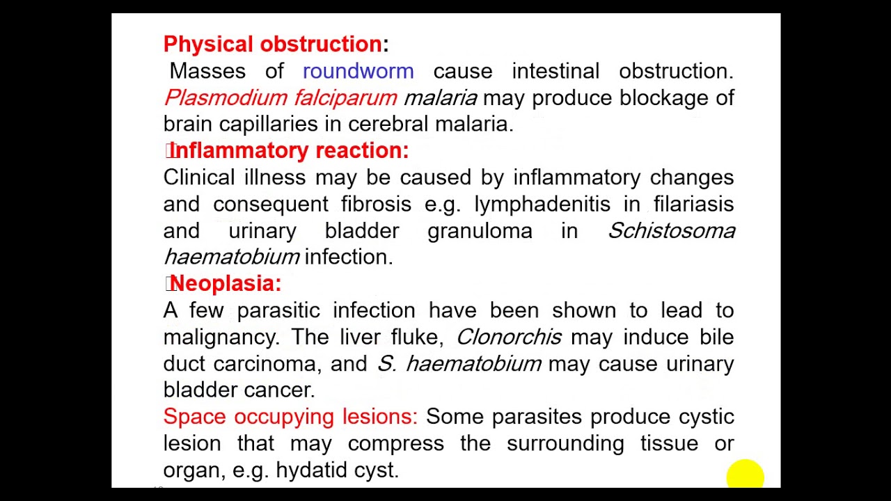 تكملة محاضرة Into to Parasitology