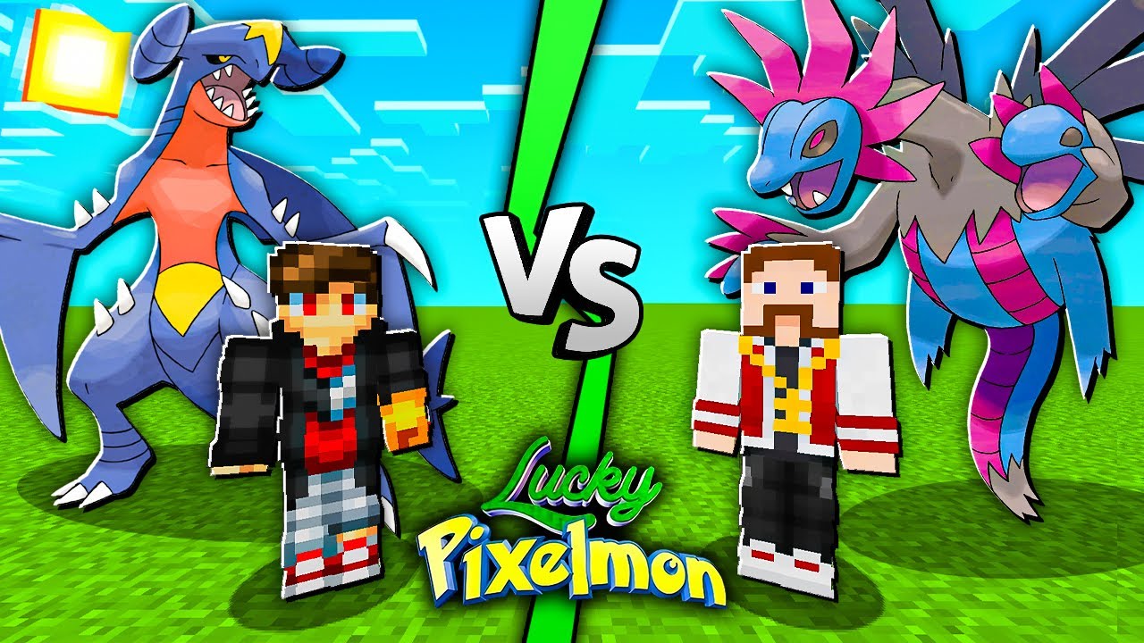 Joguei LUCKY PIXELMON com JUAUM L pela PRIMEIRA VEZ no MINECRAFT