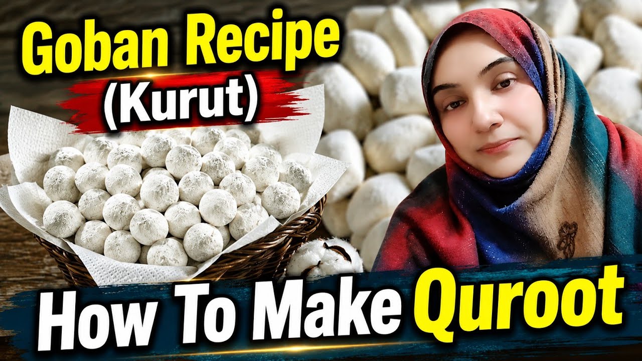 Namkeen Quroot Recipe | Dry Yogurt Balls | Kurud | Goban Racipe | How to Make Afghani Quroot
