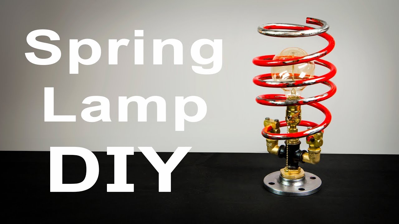 DIY Automotive Shock Spring Lamp How To Make