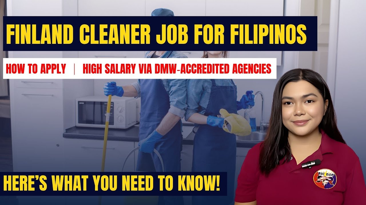 FINLAND CLEANER JOB FOR FILIPINOS: HOW TO APPLY │ HIGH SALARY VIA DMW‑ACCREDITED AGENCIES