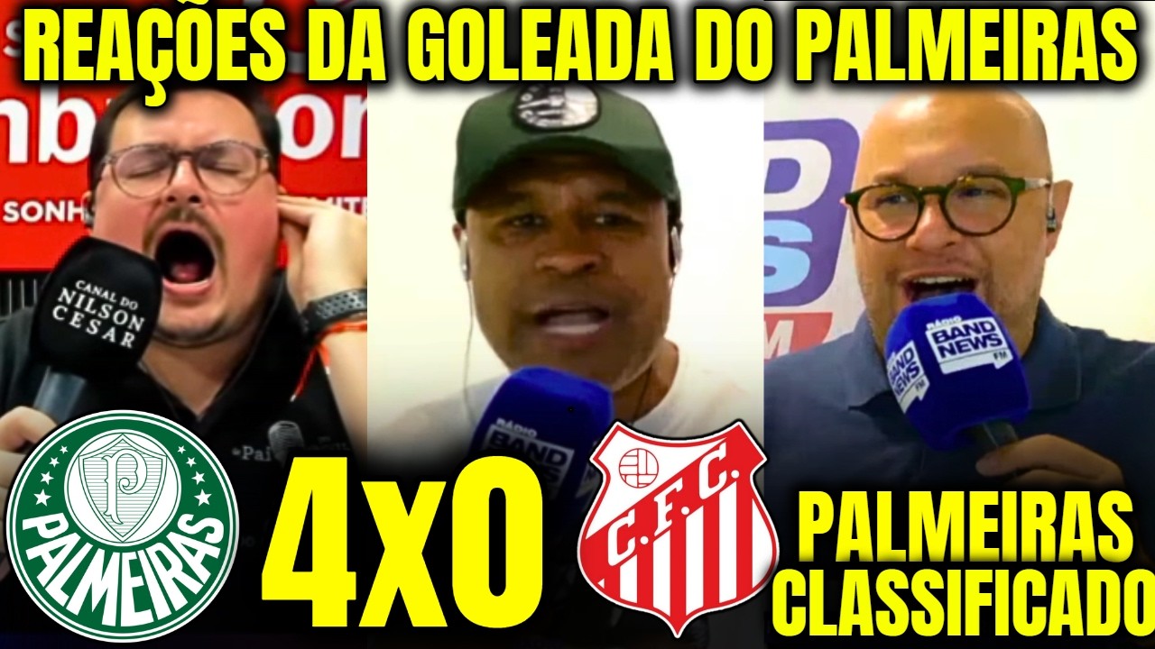 REAÇÕES DO FAUSTO FAVARA E DA BANDMEWS COM O MARCOS ASSUNÇÃO à PALMEIRAS 4X0 CAPIVARIANO