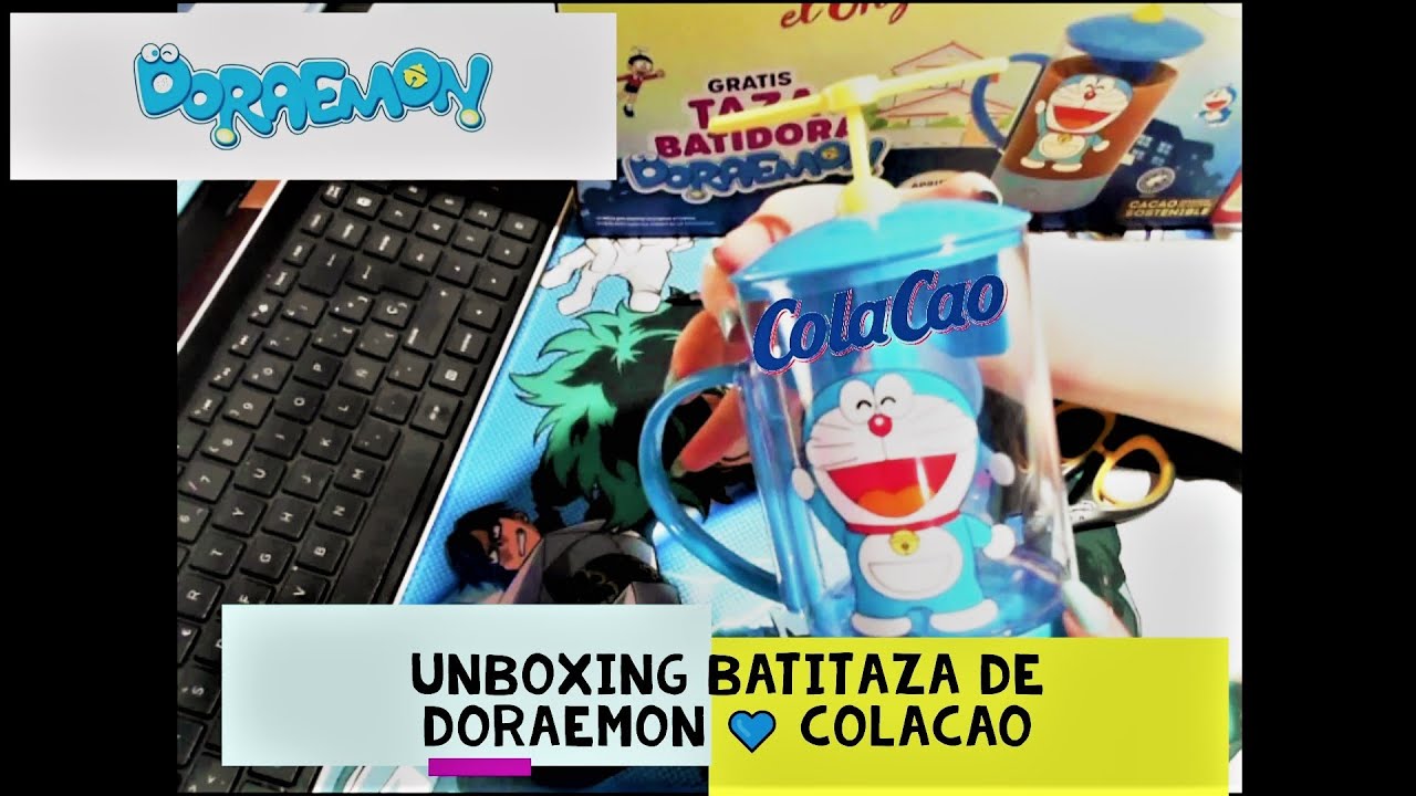 Unboxing Taza Batidora de Doraemon 💙 Colacao