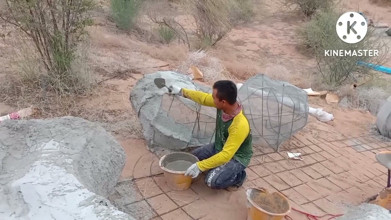 PROSES BIKIN AIR TERJUN ARTIFISIAL