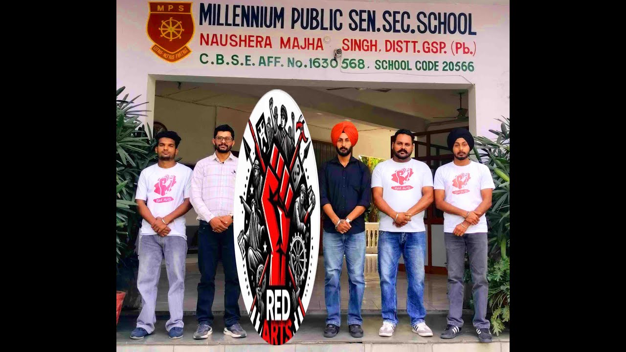 RED ART TEAM PUNJAB #MILLENNIUM PUBLIC SCHOOL NAUSHEHRA MAJHA SINGH,GURDASPUR PB.
