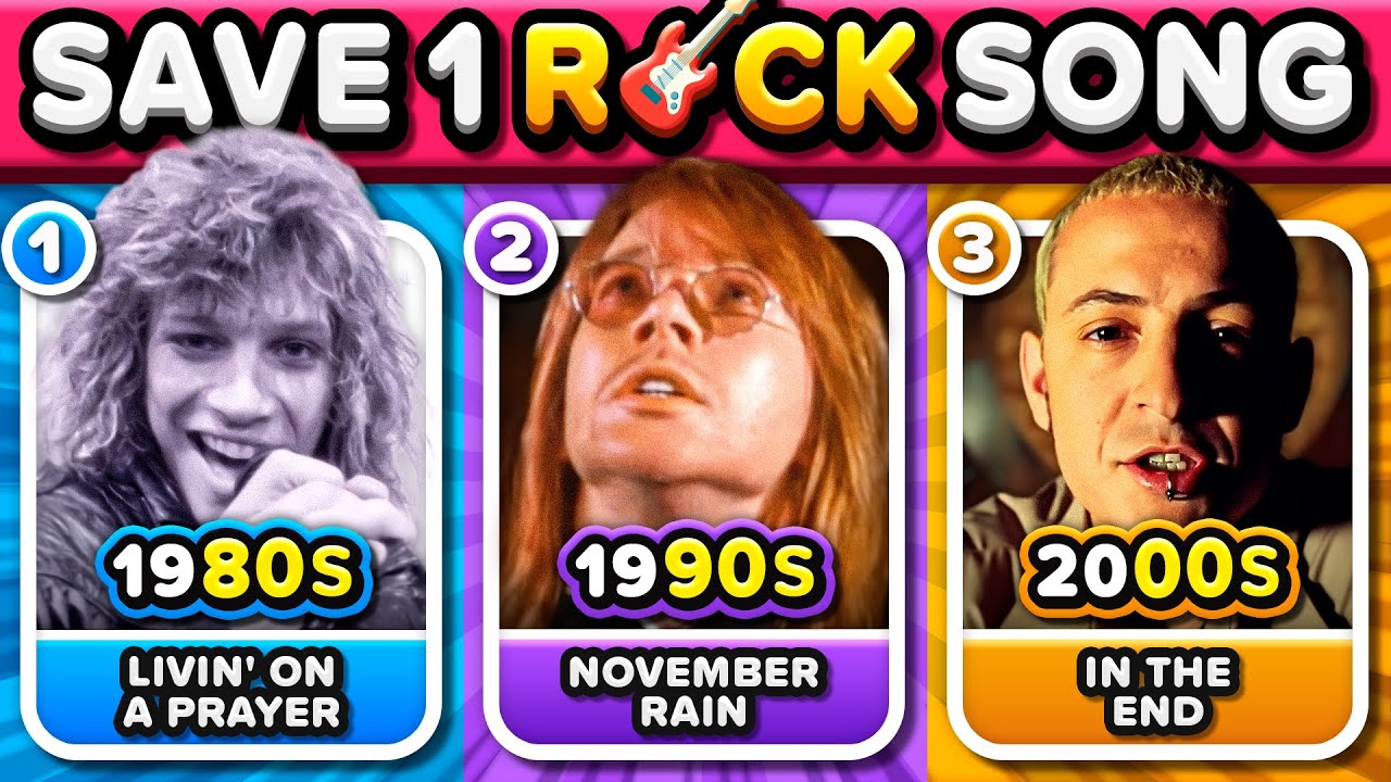 🤘 Save 1 ROCK Song: 1980s VS 1990s VS 2000s 🔥 | Music Quiz