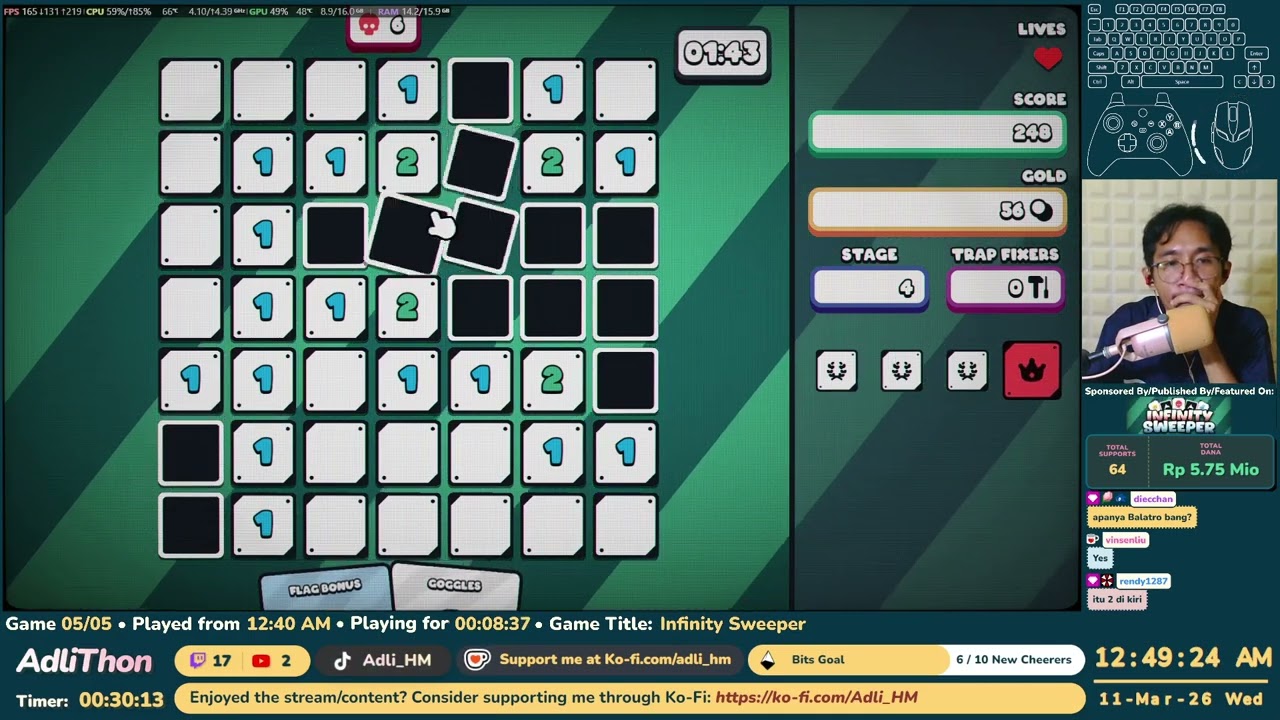 [AdliThon D3] (EN/ID) Infinity Sweeper - First Impression - Gameplay #YogscastGames