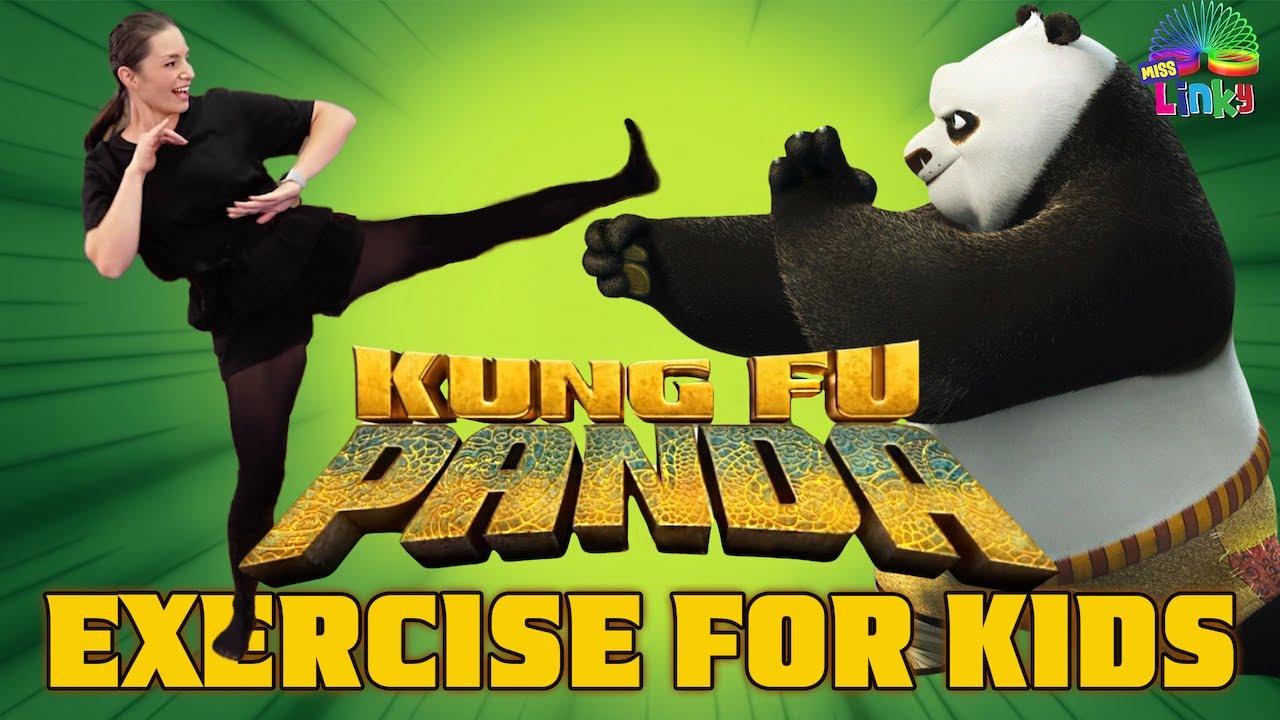Kung Fu Panda Exercise for Kids 🐼 | Brain Break | Indoor Workout for Children