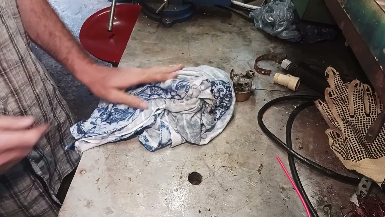 How to take a carburetor off and clean it on a craftsman walk behind weed eater 6 hp B&S  motor