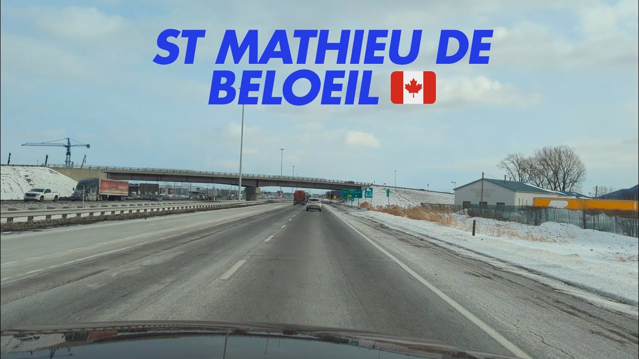 🇨🇦 Winter Driving on Blvd St Jean Baptiste in St Mathieu de Beloeil QC Canada 🇨🇦