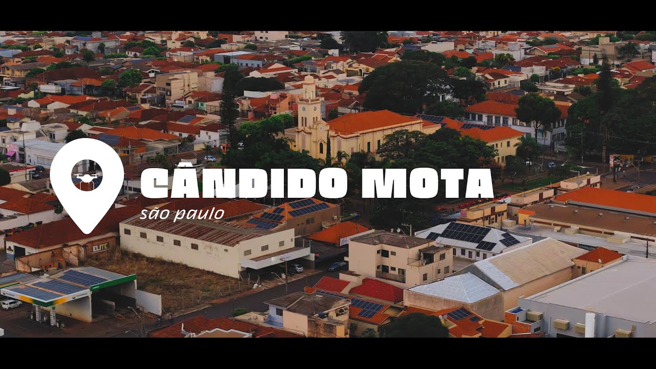 Drone filma a cidade de Cândido Mota/SP