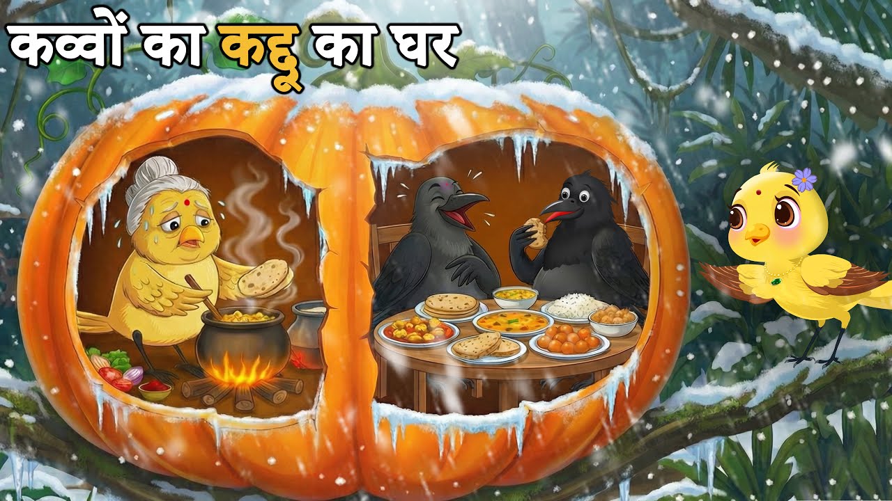 कद्दू के अन्दर कव्वों का संसार | Kaddu ka ghar | Chidiya ki kahaniya |kavvo ki kahaniya| Dream world