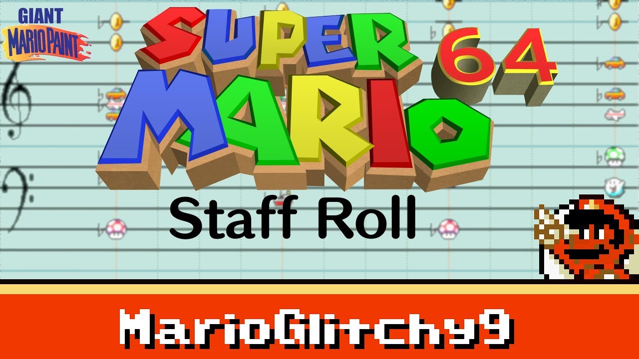 Super Mario 64 Staff Roll on Giant Mario Paint (150 subscriber special)