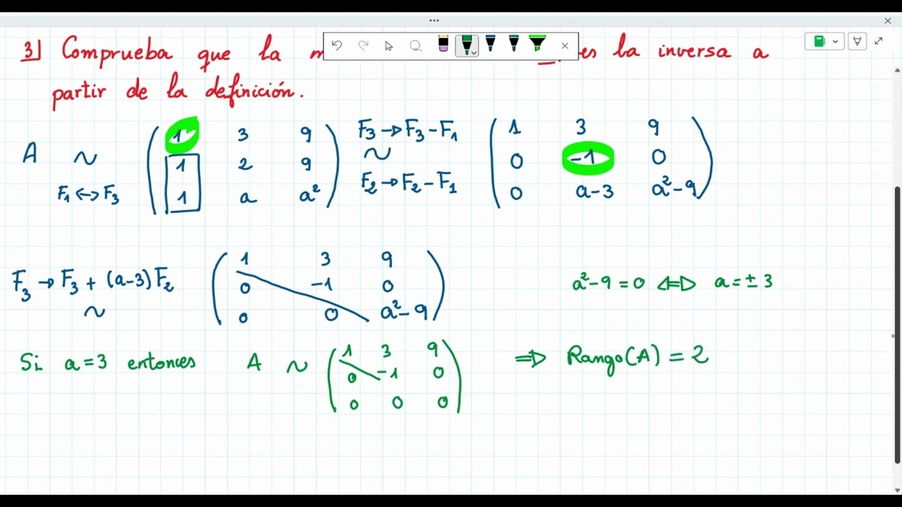 matrices sin determinantes