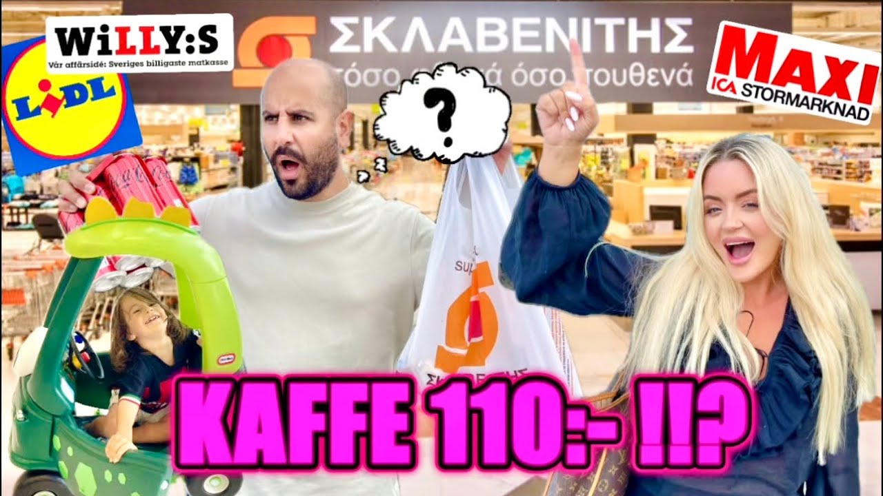 VILKEN MATAFFÄR ÄR DYRAST? SVERIGE VS GREKLAND💰🍌NI KOMMER FÅ CHOCK😱