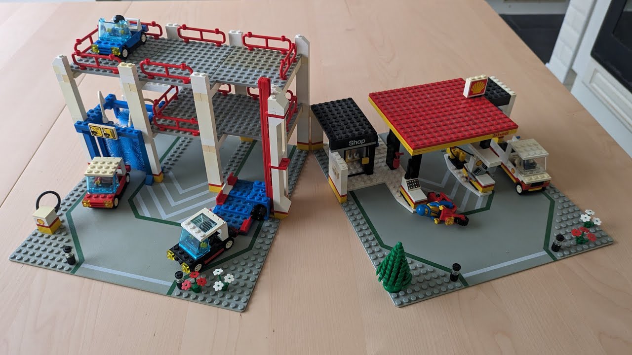 Building Lego Metro Park & Service Tower (#6394) from 1988