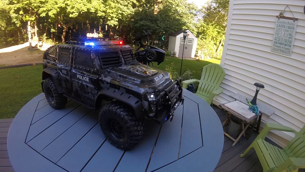 #56 , MYTRICKRC LIGHTS , CUSTOM TRX4 POLICE TACTICAL UNIT