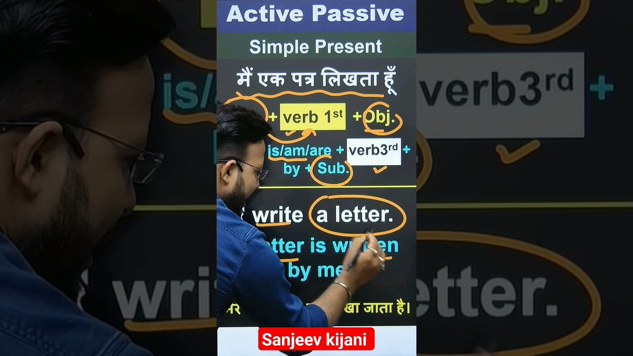 Active and Passive Voice Trick | Active Voice and Passive Voice in English Grammar #shorts