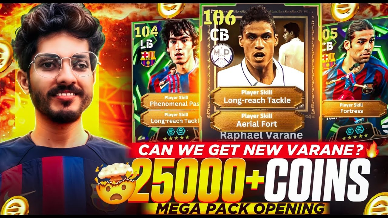 107 RATED VARANE PACK OPENING EFOOTBALL 2026 MOBILE #efootball2026 #SPANISHLEAGUEGUARDIANS