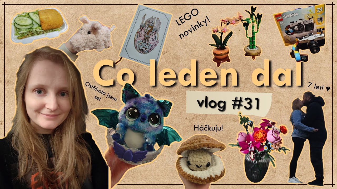 Co leden dal -  2025: rok nových začátků, ostříhala jsem se, LEGO a Posel smrti Hithit | vlog | #31