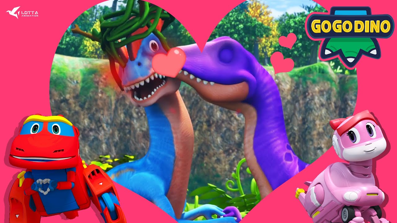 💖Dinsoaur Love Story💘GoGoDino Valentine's Day Special | Dilophosaurus Love | Dinosaur Cartoon | Kids