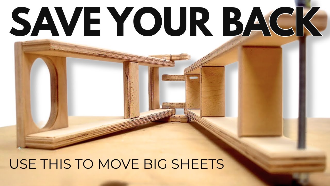 How I Move Full Plywood Sheets Alone (Simple Jig!)