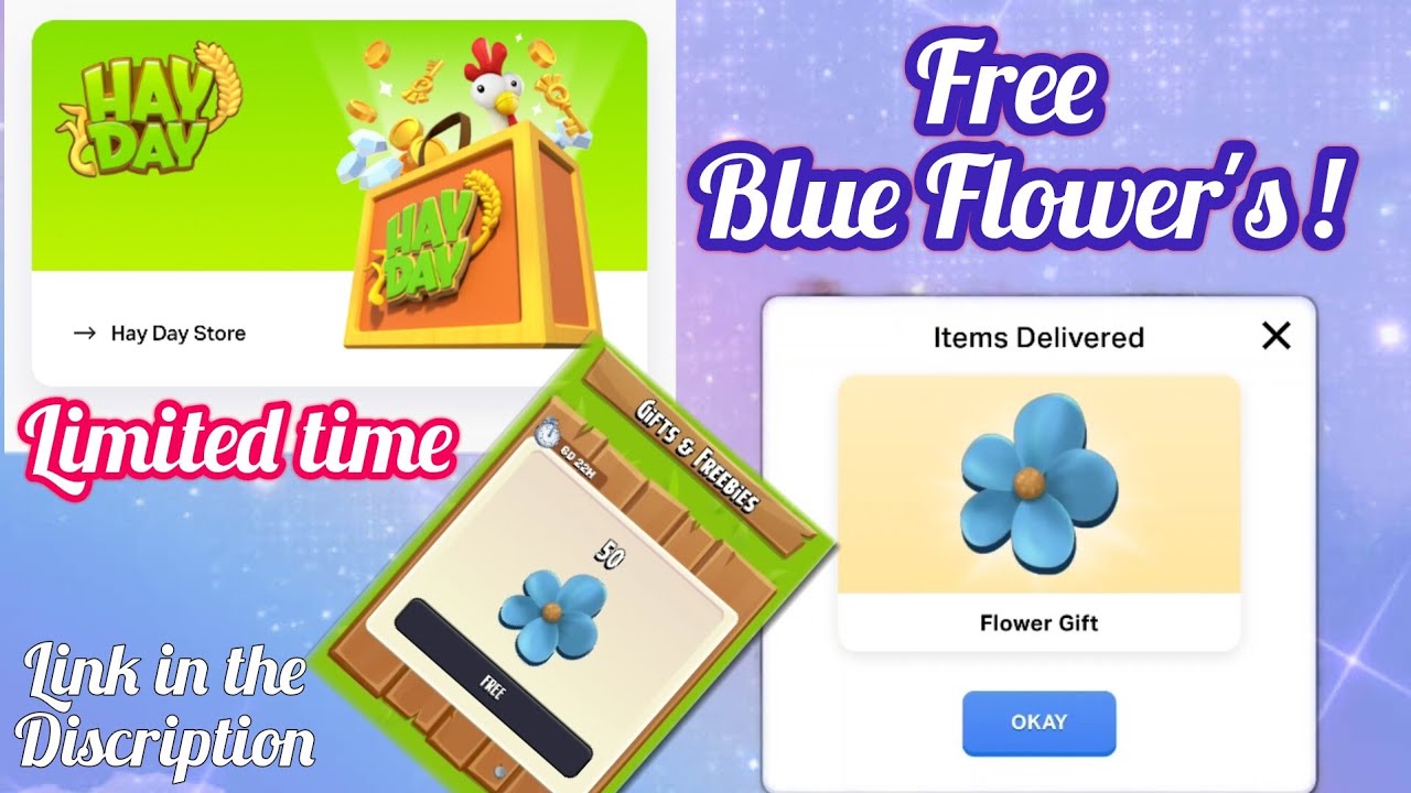 Claim your Free Blue Flower's in Supercell Store Step by step | Hay Day 