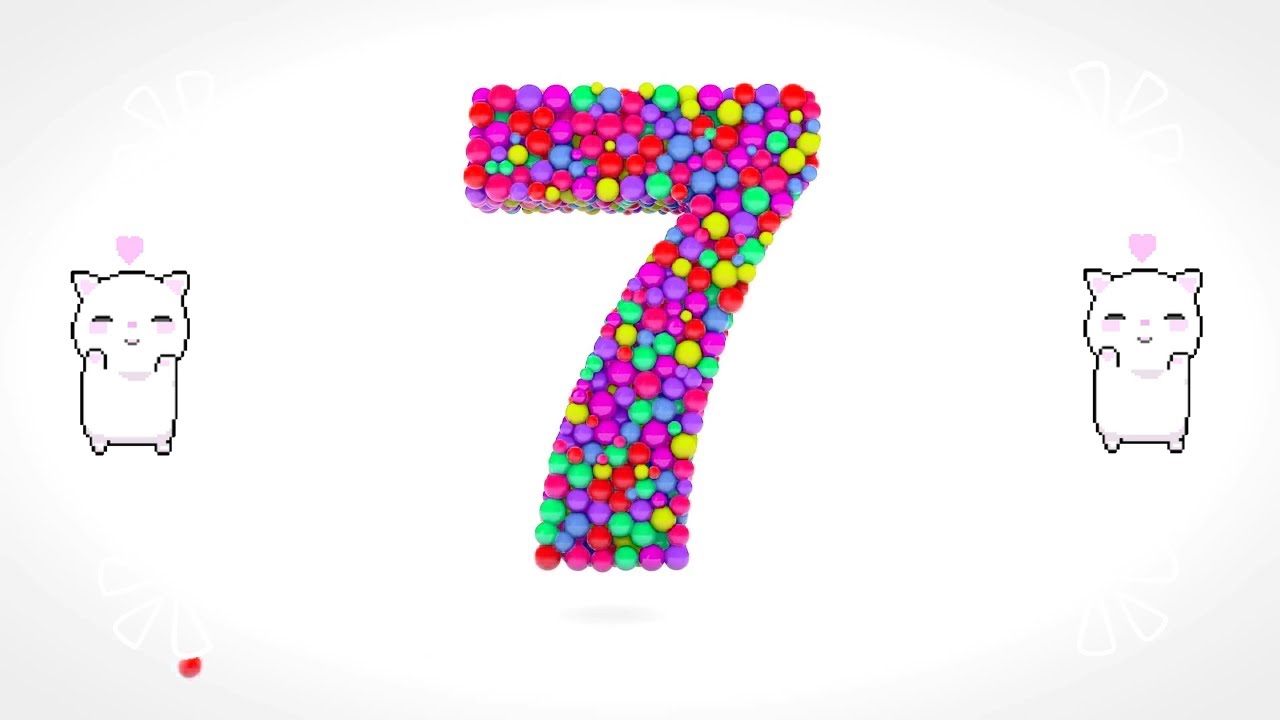 Learn number 7 with Satisfying Ball (Sponsored By:Gamavision Csupo 2001 effects)