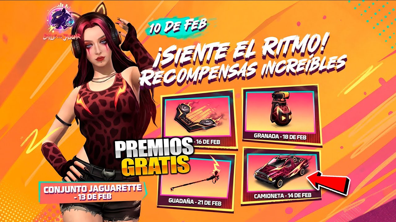 🌟RAPIDO CALENDARIO EVENTO BAILE DEL JAGUAR FREE FIRE BRASIL