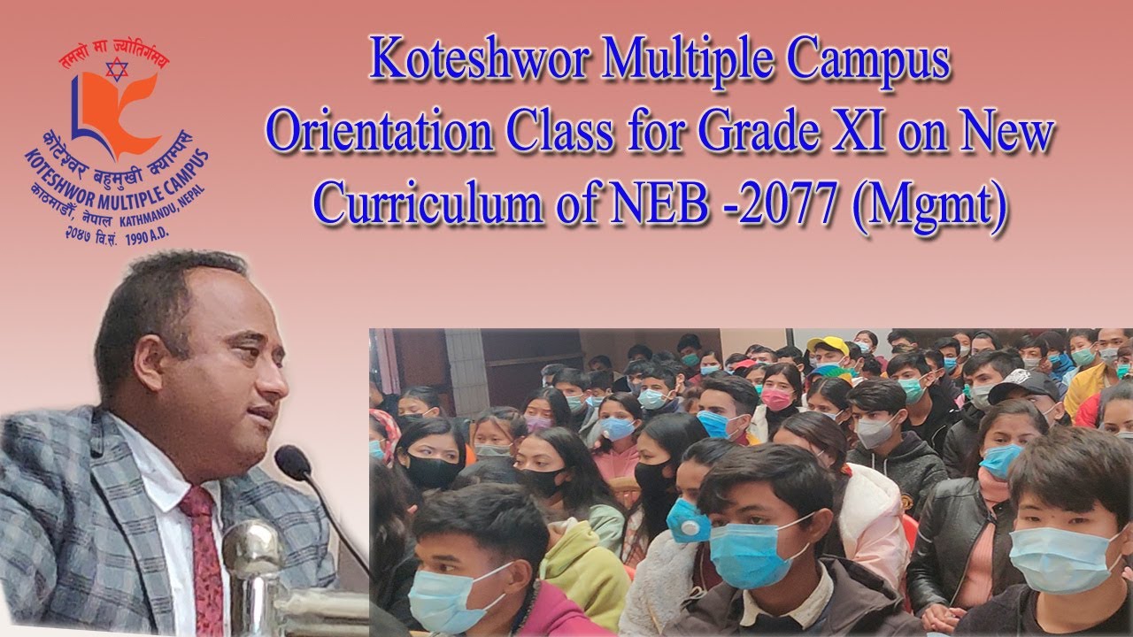 |Orientation Class for Grade XI on New Course(Management)|
