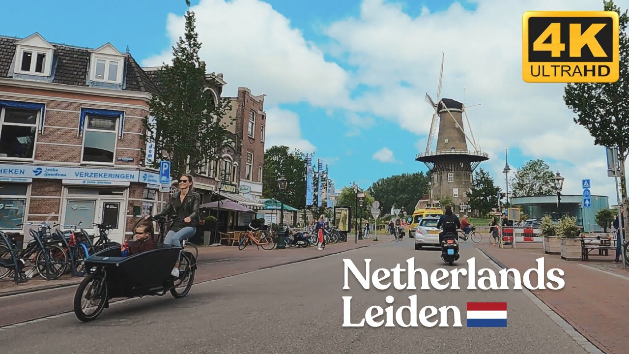 [4k] Leiden cycling in a sunny day 🇳🇱