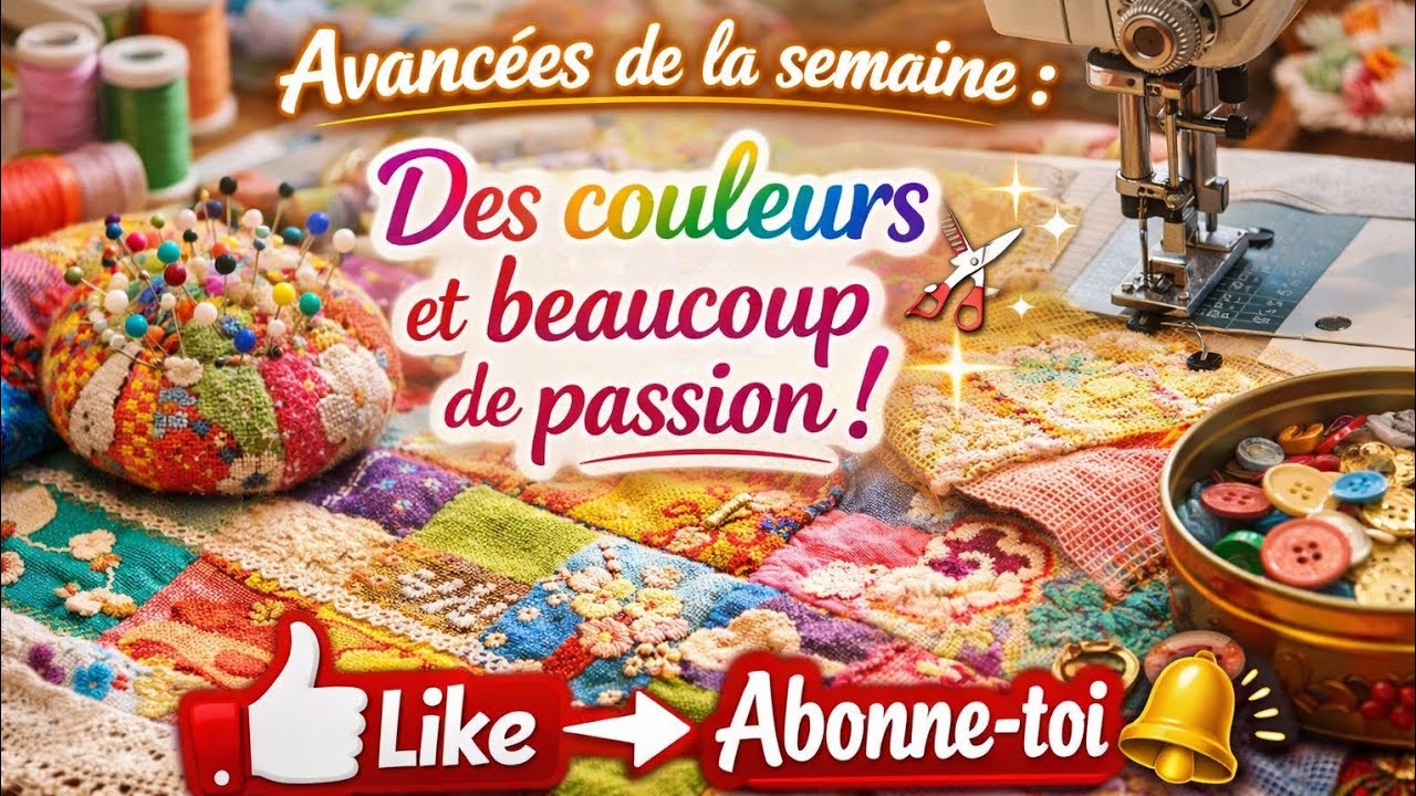 🌸Avancées de la semaine 🌸 Evenement st valentin #crossstitch #pointdecroix 