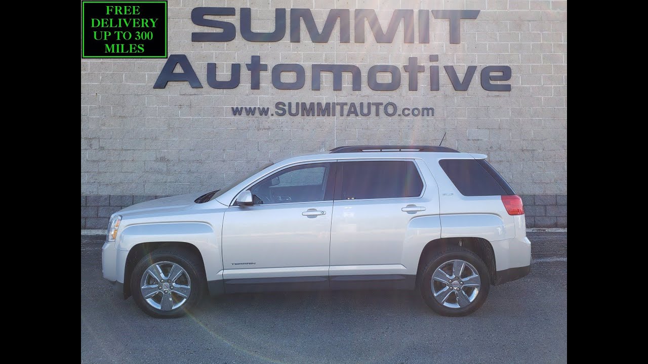 2014 GMC TERRAIN SLE2 AWD V6 QUICKSILVER METALLIC WALK AROUND REVIEW 10587A SOLD! www.SUMMITAUTO.com