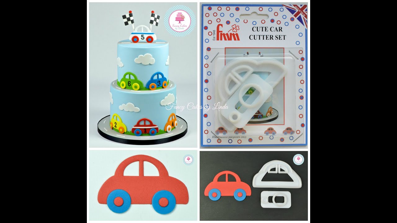 How to Make a Sugar Cute Car Cake Topper and Decoration Step by Step tutorial - Fondant Gumpaste